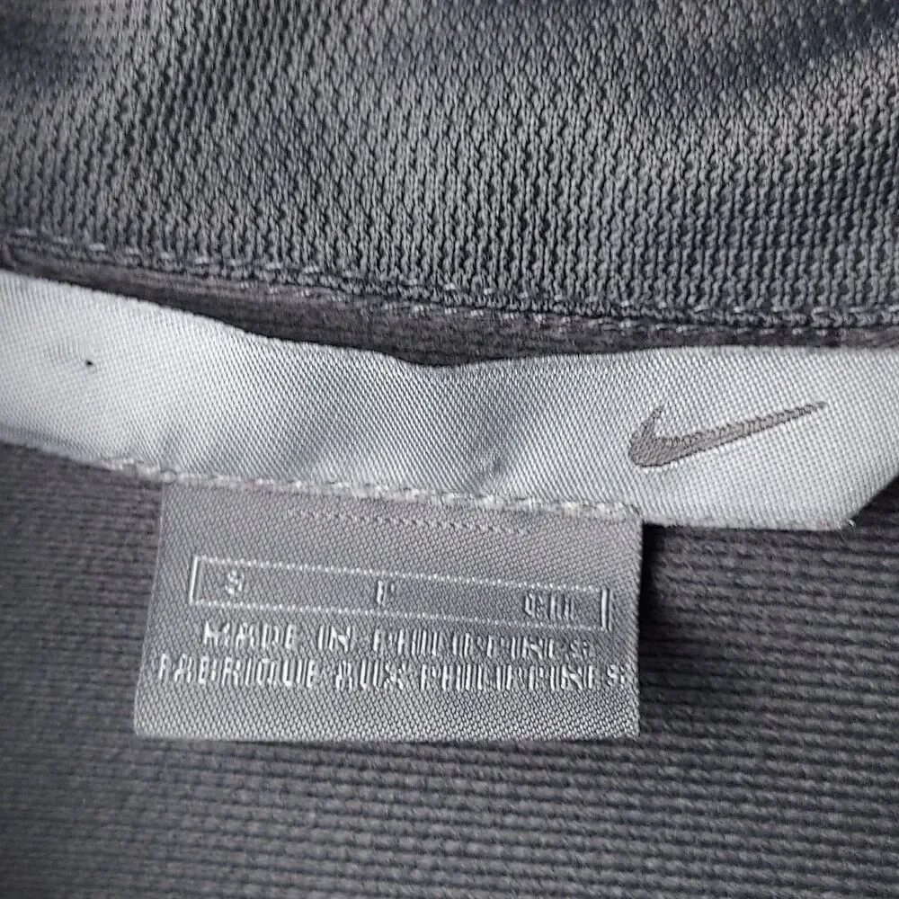 Nike Jacket Mens Small Gray Full Zip Y2K Activewear Light Weight Pockets